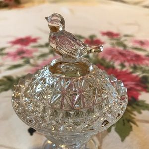 Hofbauer Crystal Bird Lidded Jewelry Box